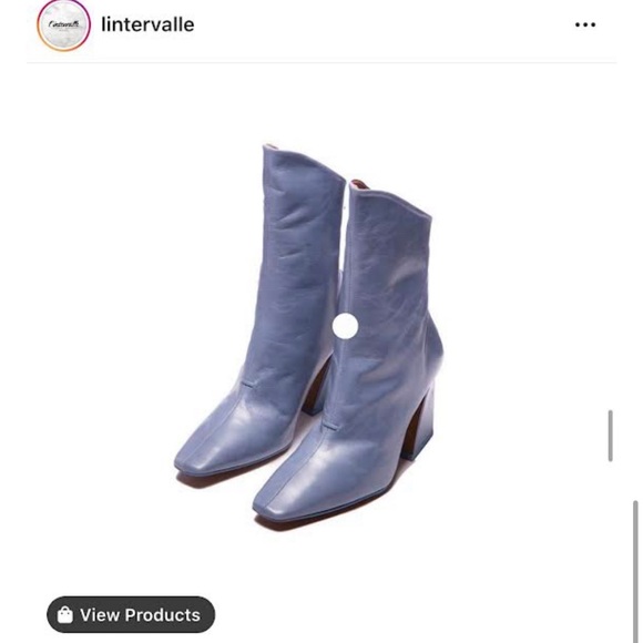 L’Intervalle Lizzo Blue Leather Boots - Picture 5 of 5